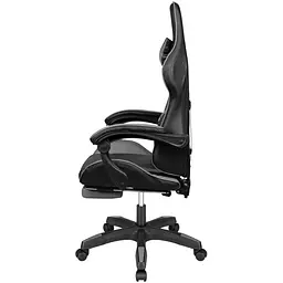 Крісло геймерське Kruger&Matz GX-150 з підставкою для ніг Black/Grey - мініатюра 4