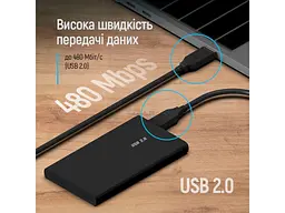 Кабель ColorWay USB2.0 AM/AМ 1м Black (CW-CBUU071-BK) - мініатюра 7