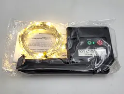 Гірлянда акумуляторна на сонячній батареї 100 LED 12 метрів садовий світильник підсвічування UKC білий теплий - мініатюра 6