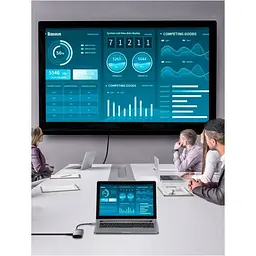 USB-хаб Baseus Metal Gleam Series 5 в 1 Multifunctional Gray [WKWG020013] [96294] - мініатюра 10