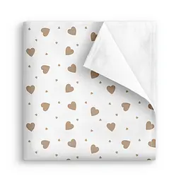 Багаторазова непромокаюча пелюшка 50х70 BEIGE HEARTS COSAS (4822052443569)