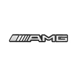 Емблема напис AMG для Mercedes 180х24мм алюміній (на скотчі)