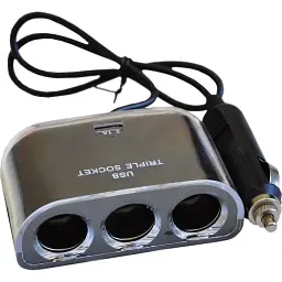 Зарядний пристрій Atcom ES-09 (HUB 3*DC12 + 1*USB, 2.1A) (13151)