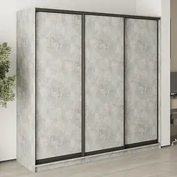 Шафа-купе тридверна MebelStar Стандарт BG 3ДСП 220x45x210 см Бетон (MBS-8272)