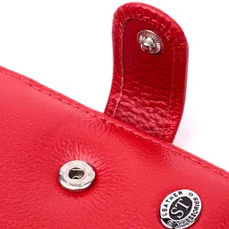 Яскраве жіноче портмоне з блоком для карт з натуральної шкіри ST Leather 19471 червоне - мініатюра 9