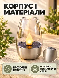 Набір садових LED-світильників на сонячній батареї 6 шт Сріблястий (37261530) - мініатюра 4