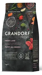 Сухий корм для цуценят з ягням та бататом Grandorf FRESH LAMB & SWEET POTATO PUPPY 1 кг