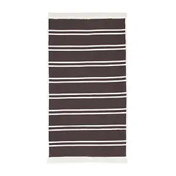 Килим Lotus Home - Infinity Stripe коричневий двосторонній 80x150