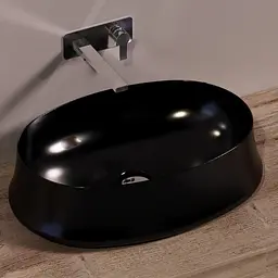 Умивальник Simas Sharp 60x42 см Black matt nero matt Чорний матовий SH04 - мініатюра 2