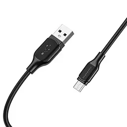 Кабель BOROFONE BX42 USB to Type-C 3A, 1m, silicone, TPE connectors, чорний - мініатюра 3