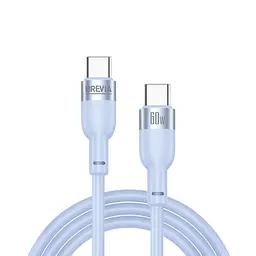 Кабель Brevia Type-C to Type-C 60W 1,2 м, синій ZIP (52120UCCZ1)
