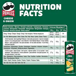 Чипси Pringles Cheese Onion Сир та Цибуля 165 г - мініатюра 2