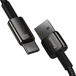 Кабель Baseus Tungsten Gold Fast Charging Data Cable USB to Type-C 100W 1m Black (CAWJ000001) - мініатюра 5