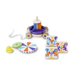 Розвиваюча іграшка Melissa&Doug Перша дерев'яна іграшка Карусель (MD13616) - мініатюра 4