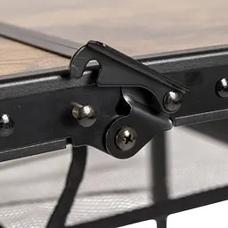 Складний стіл Bo-Camp Decatur 90x60 cm Black/Wood look (1404200), Коричневий - мініатюра 7