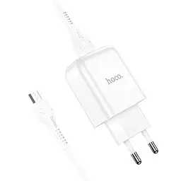 Адаптер мережевий HOCO Micro USB cable Vigour N2 білий - мініатюра 2
