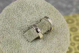 Сережки Xuping Jewelry колечка прямий край 1,2 см сріблясті