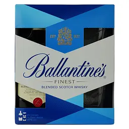 Набір Віскі Ballantine's Finest 40% 0.7 л + 2 келихи (732960)