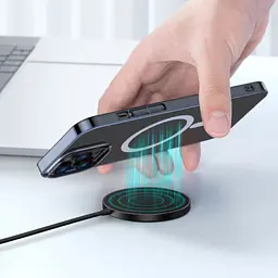 Бездротовий зарядний пристрій Baseus Simple Xiaomini2 Magnetic Wireless Charger 15W (for iP 12/13) CCJJ010001 Black - мініатюра 7