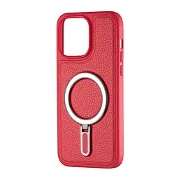 Чохол Jinduka Leather Ringo iPhone 15 Pro Max Red - мініатюра 1
