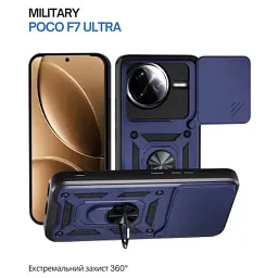 Чохол до мобільного телефона BeCover Military Poco F7 Ultra Blue (715401) - мініатюра 5