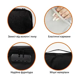 Чоловіча сумка для документів та ноутбука чорна папка портфель 36х26х10см - мініатюра 7