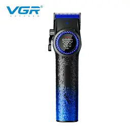 Машинка для стрижки VGR V-001 LED 4600 mAh 10 насадок Blue (2747658218) - мініатюра 2