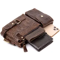 Чоловіча шкіряна бананка Vintage 22,8х13,3х2 см sum0013946 - мініатюра 4
