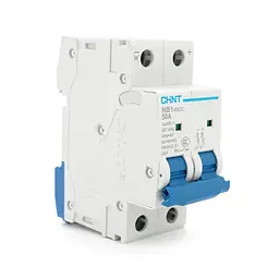 Автоматичний вимикач постійного струму CHNT NB1-63DC 2P C50 DC500V, 50A, 6kA, DIN, 86*36*49.5mm
