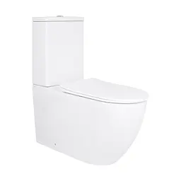 Унітаз підлоговий Qtap Grand Ultra Quiet безобідковий з сидінням Soft-close White QT26228301W, Білий