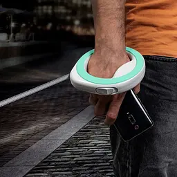 Повідець-рулетка для собак Waudog R-leash, світловідбиваючий, XS-M, до 40 кг, 2,9 м, салатовий - мініатюра 2