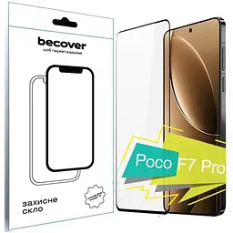 Скло захисне BeCover Poco F7 Pro Black (713416)