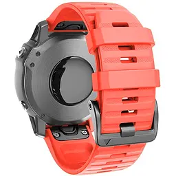 Силіконовий ремінець на смарт годинник Garmin 47 mm, Silicone, coral red, зі зручною застібкою, на фітнес браслет, ArmorStandart (ARM87731) - мініатюра 2