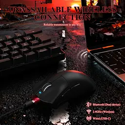 Мишка Attack Shark V3Pro Ultra-Light, Wireless/Bluetooth, 25000dpi. (PAW3311), 6кн., Black - мініатюра 9