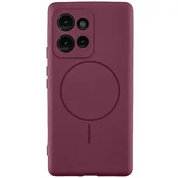 Чохол Silicone Cover Lakshmi Full Camera (AA) with Magnetic Fit для Motorola Edge 60 / 60 Fusion Бордовий / Marsala