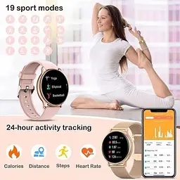 Розумний смарт-годинник Uwatch Smart Melisia 2 ремінці Gold - мініатюра 3
