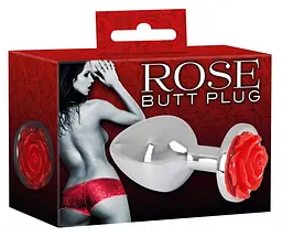Анальна пробка Rose Butt Plug 9 см (сріблястий) - мініатюра 7