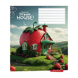 Зошит Школярик Dream house 12 аркушів клітинка (012-3530K), в асортименті