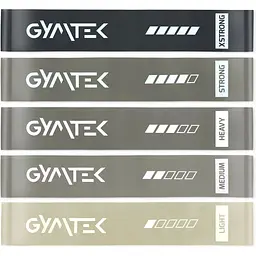 Набір резинок для фітнесу Gymtek 0,5-30кг сірий