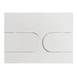 Панель змиву Koer KT-0604-03 240x160x10mm пластикова, кнопка закруглена KR5322, Білий - мініатюра 2