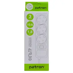 Мережевий фільтр живлення Patron EXT-PN-SP-1032, 1.8m Black (EXT-PN-SP-1032) - мініатюра 3