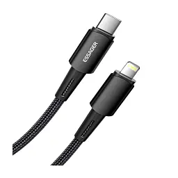 Дата кабель USB-C to Lightning 0.5m 20W black Essager (EXCTL-CGB01) - мініатюра 2