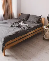 Постільна білизна сімейна Dushka Home Варена бавовна 20471 160х215х2 см темно-сіра - мініатюра 3