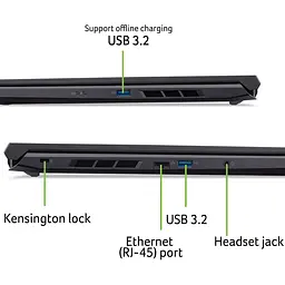 Ноутбук Acer Ігровий Nitro V16 ANV16-71-77U1,ANV16 16 I7-14650HX 16 1T 4060 DOS - мініатюра 11