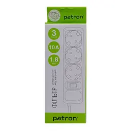 Мережевий фільтр живлення Patron (EXT-PN-SP-1032-GR), 1.8m Grey (EXT-PN-SP-1032-GR) - мініатюра 3