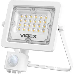 Світлодіодний прожектор Videx F2e 20W 5000K з датчиком руху і освітленості (VL-F2e205W-S) [144827]