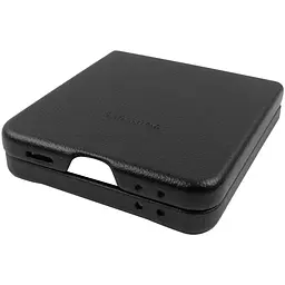 Шкіряний чохол Leather Case (AAA) для Samsung Galaxy Z Flip7 Black - мініатюра 4