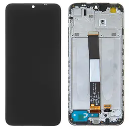 Дисплей для Xiaomi Redmi 9A, Redmi 9C, чорний, з рамкою, High, M2006C3LG, M2006C3LI, M2006C3LC, M2006C3MG, M2006C3MT