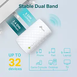 TP-Link Повторювач Wi-Fi сигналу RE220 AC750 1xFE LAN - мініатюра 5