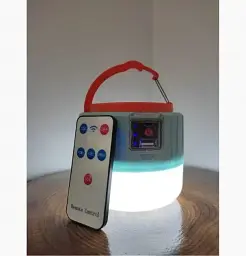 Кемпінг лампа на акумуляторі ліхтар Panther PT-2058 LED + СОНЯЧНА БАТАРЕЯ та пульт - мініатюра 4